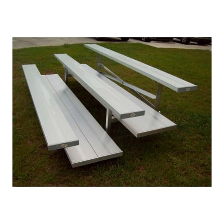 Gt Grandstands By Ultraplay 3 Row Universal Low Rise Aluminum Bleacher, 7-1/2' Long, Double Footboard NB-0307.5ALRPRF